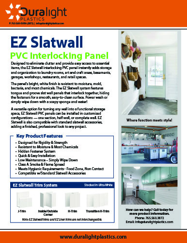 EZ Slatwall PVC Interlocking Panel Brochure