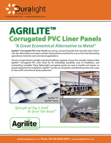 Agrilite Corrugated PCV Liner Panels