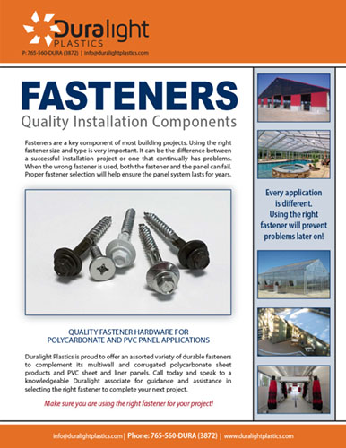 Polycarbonate and PVC Fasteners Brochure