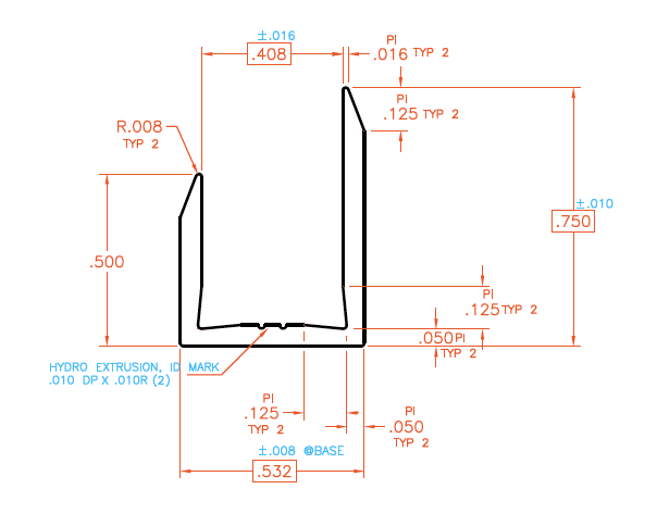 10mm aluminum u profile