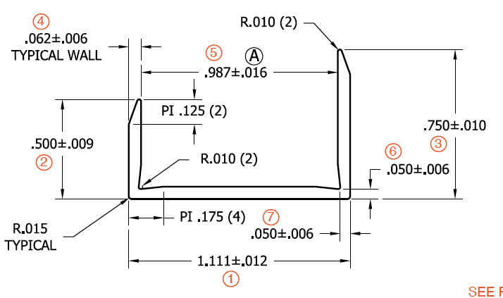 25mm aluminum u profile