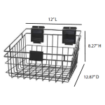 ez slatwall 12 inch wire basket dimensions