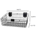 ez slatwall 18 inch wire basket dimensions