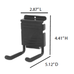 ez slatwall 4 inch double hook dimensions