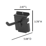 ez slatwall 4 inch single hook dimensions