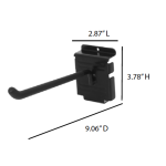 ez slatwall 8 inch single hook dimensions