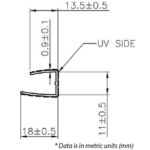 10mm polycarbonate u profile