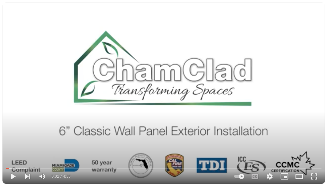 chamclad wall panel installation