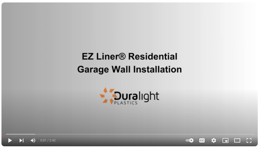 ez liner garage wall install video