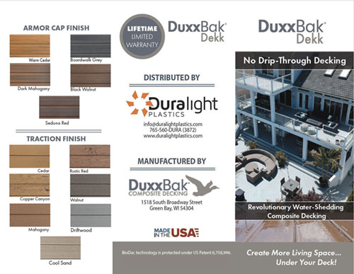 DuxxBak Dekk Trifold Brochure