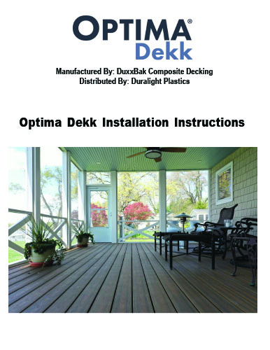 Optima Dekk Install Guidelines