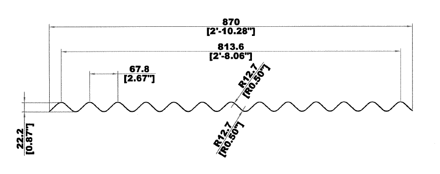 corrugated polycarbonate sine wave profile